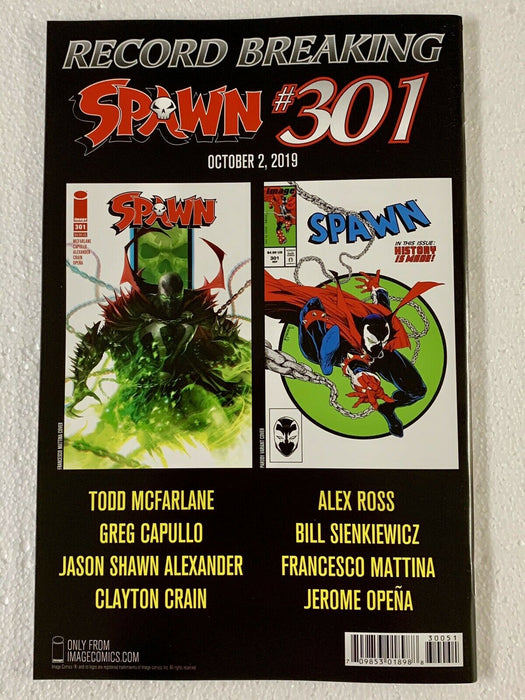 Spawn #300 Campbell B&W Variant Image Comics Todd Mcfarlane 1st She-Spawn - for just $15! 