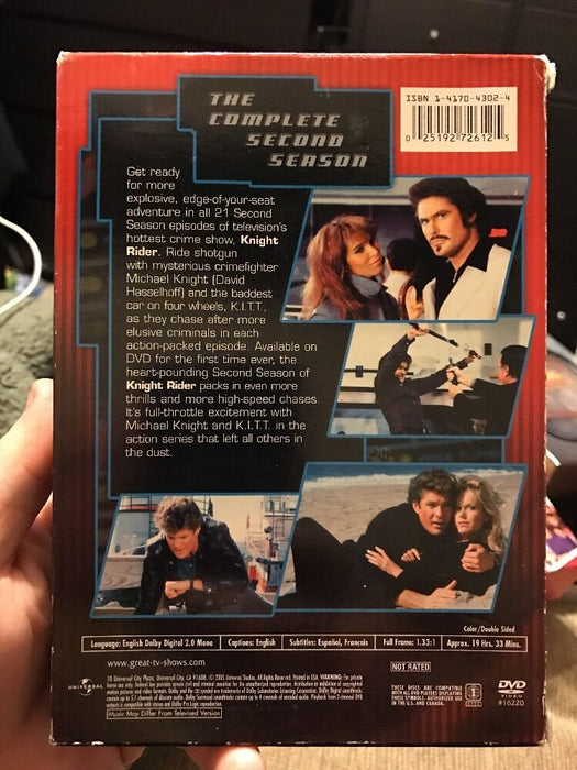 Knight Rider - Season 2 (DVD, 2005) David Hasselhoff KITT Industries 2000 - for just $19.99! 