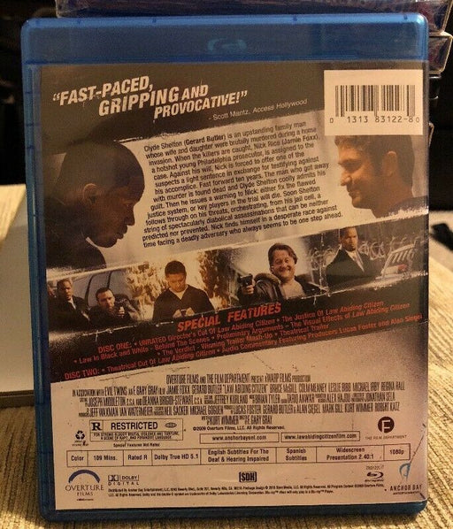 Law Abiding Citizen (Blu-ray Disc, 2010, 2-Disc Set, Unrated Directors Cut) Foxx - for just $7.99! 