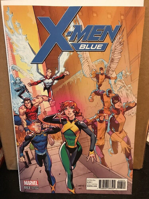 X-Men Blue #3 Mora & Woodard Variant Cover!!! Marvel Comics 1:25 Gold Prime NM - for just $19.99! 