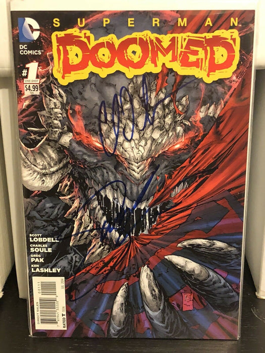 Doomed #1 Superman One Shot Signed X2 Charles Soule And Scott Lobdell New 52 - for just $14.99! 