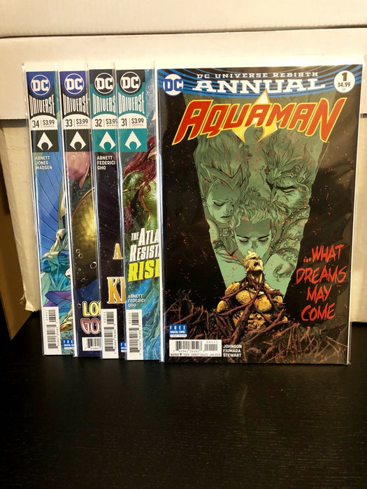 Aquaman #1-34 W/ Rebirth 1 And Annual 1 Complete Set 1st Print 2016 DC Comics - for just $199.99! 