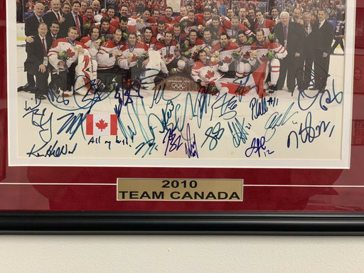 Team Canada Hockey 2010 Team Signed 12x18 Custom Framed Crosby Yzerman 20+ Sigs! - for just $1500! 