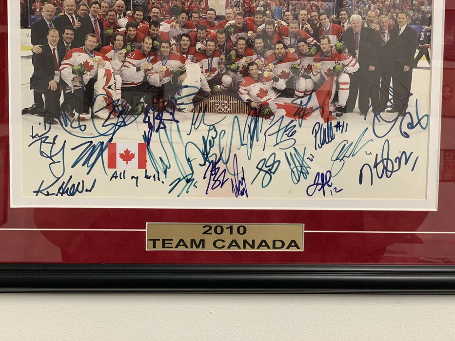 Team Canada Hockey 2010 Team Signed 12x18 Custom Framed Crosby Yzerman 20+ Sigs! - for just $1500! 