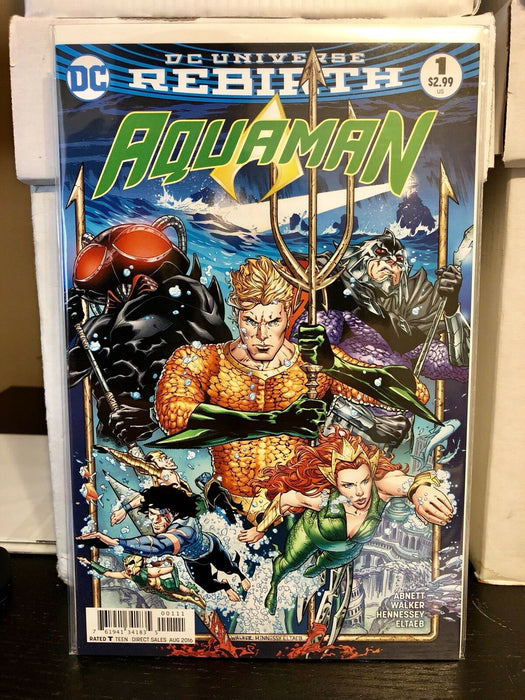 Aquaman #1 Andrew Hennessy Cover DC Rebirth Comic Book First Print NM - for just $9.99! 