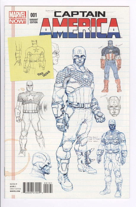 CAPTAIN AMERICA #1 JEROME OPENA DESIGN VARIANT MARVEL NOW NM STEVE ROGERS - for just $9.99! 