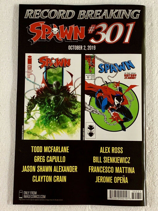 Spawn #300 Greg Capullo Cover C Variant Image Comics 1st Appearance Of She-Spawn - for just $10! 
