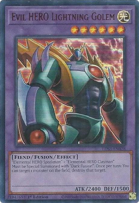 Evil HERO Lightning Golem (Red) [LDS3-EN028] Ultra Rare - for just $0.10! 
