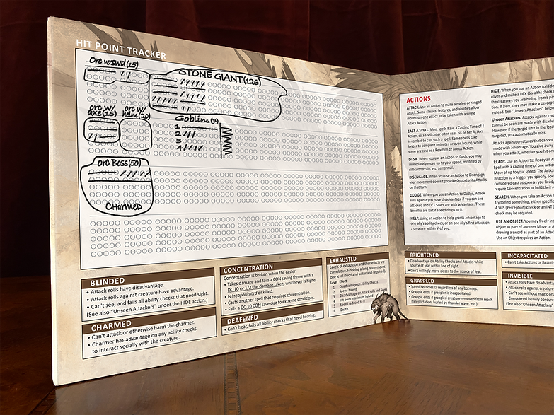 Stat Trackers - Game Master Screen - 5th Ed - for just $14.99! 