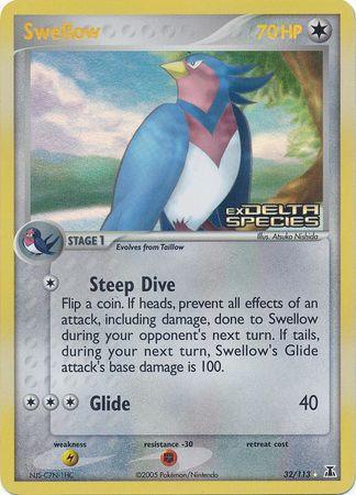 Swellow (32/113) (Stamped) [EX: Delta Species] - for just $4.05! 