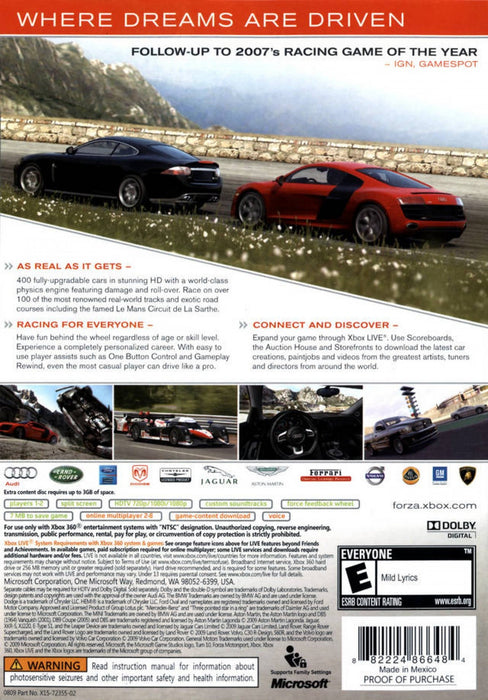 Forza Motorsport 3 – Xbox 360 (X360) - for just $0! 