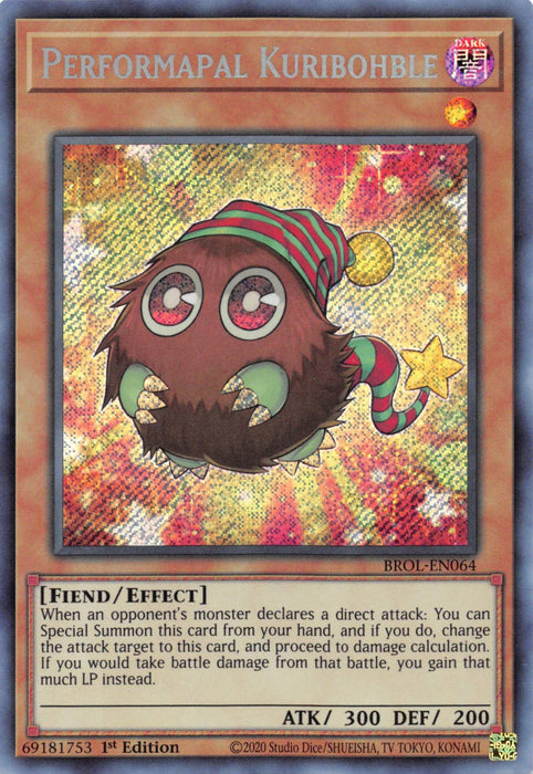 Performapal Kuribohble [BROL-EN064] Secret Rare - for just $0.30! 