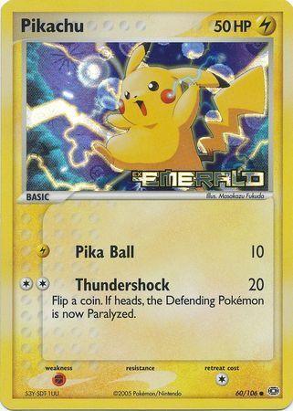 Pikachu (60/106) (Stamped) [EX: Emerald] - for just $26.30! 