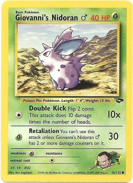 Giovanni's Nidoran (76/132) (Male) [Gym Challenge Unlimited] - for just $0.55! 