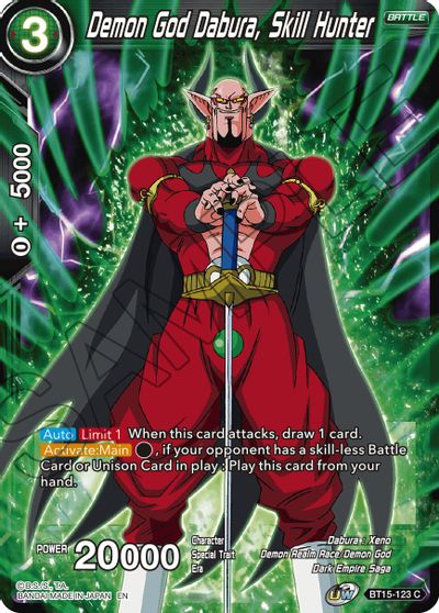 Demon God Dabura, Skill Hunter (BT15-123) [Saiyan Showdown] - for just $0.10! 
