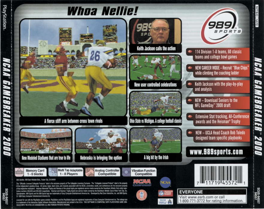 NCAA GameBreaker 2000 – PlayStation 1 (PS1) - for just $6.99! 