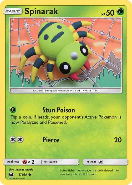 Spinarak (5/168) [Sun & Moon: Celestial Storm] - for just $0.15! 