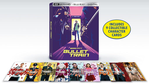 Bullet Train - Limited Edition Steelbook + Cards (4K / Blu-Ray + Digital) - for just $36.99! 