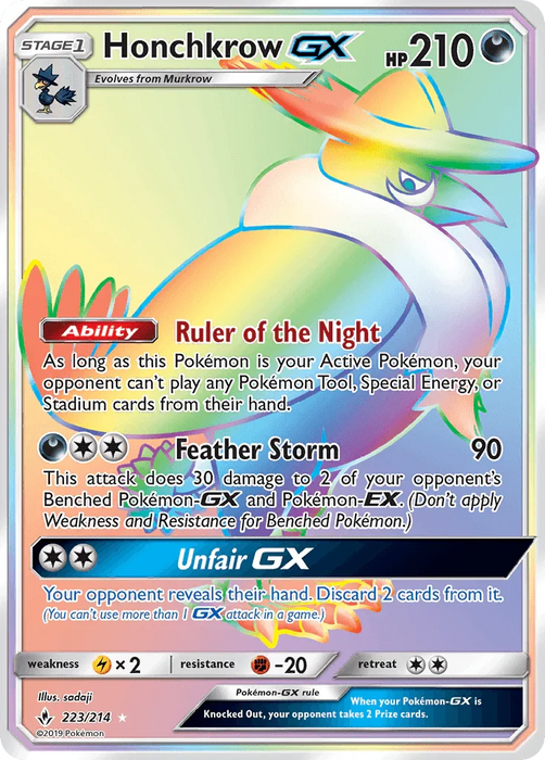 Honchkrow GX (223/214) [Sun & Moon: Unbroken Bonds] - for just $4.55! 