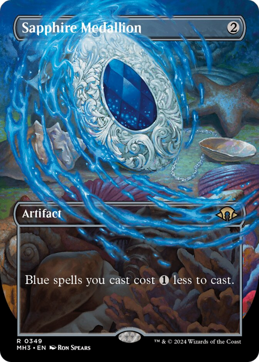 Sapphire Medallion (Borderless) [Modern Horizons 3] - Just $1.80! Shop now at Retro Gaming of Denver