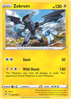 Zekrom (060/185) [Sword & Shield: Vivid Voltage] - for just $0.15! 