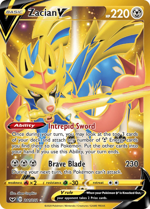 Zacian V (211/202) [Sword & Shield: Base Set] - for just $7.75! 
