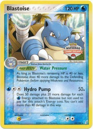 Blastoise (14/100) (National Championship Promo) [EX: Crystal Guardians] - for just $43! 