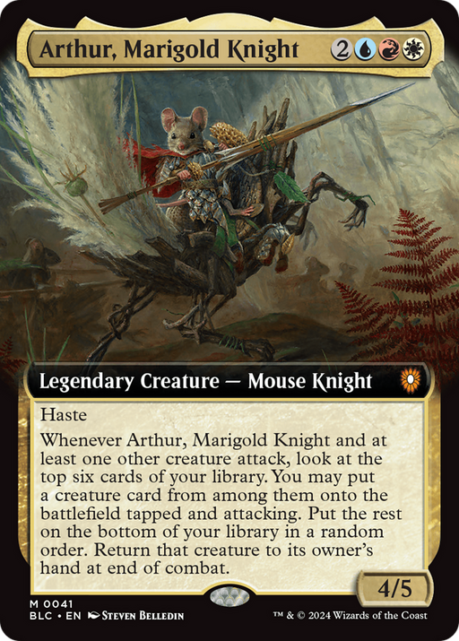 Arthur, Marigold Knight (Extended Art) [Bloomburrow Commander] - Just $0.15! Shop now at Retro Gaming of Denver