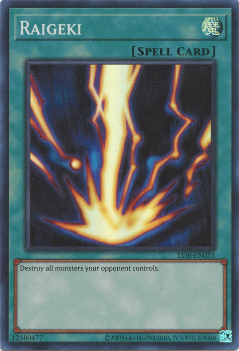 Raigeki (25th Anniversary) [LOB-EN053] Super Rare - for just $1.20! 