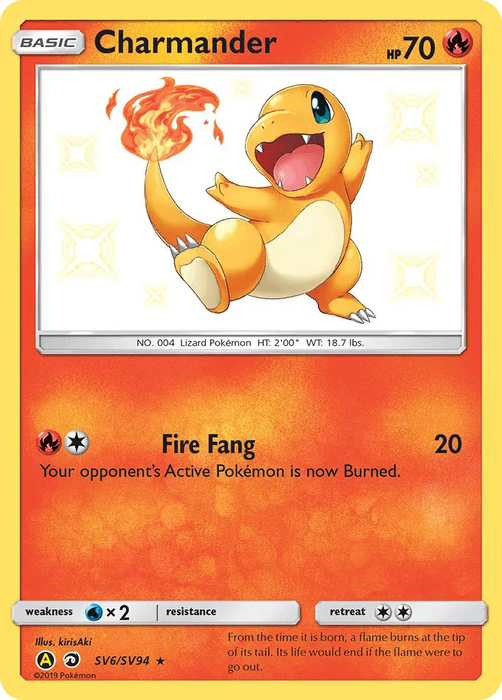 Charmander (SV6/SV94) [Sun & Moon: Hidden Fates - Shiny Vault] - for just $14.40! 