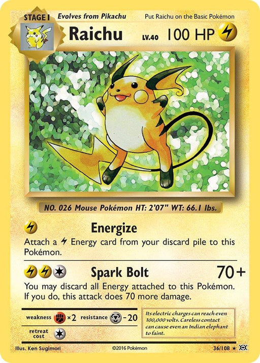 Raichu (36/108) (Theme Deck Exclusive) [XY: Evolutions] - for just $0.35! 