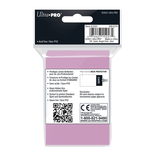 Ultra PRO: Standard 50ct Sleeves - PRO-Gloss (Bright Pink) - Just $0! Shop now at Retro Gaming of Denver