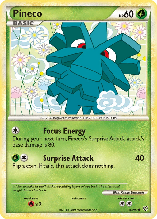Pineco (63/90) [HeartGold & SoulSilver: Undaunted] - for just $0.15! 