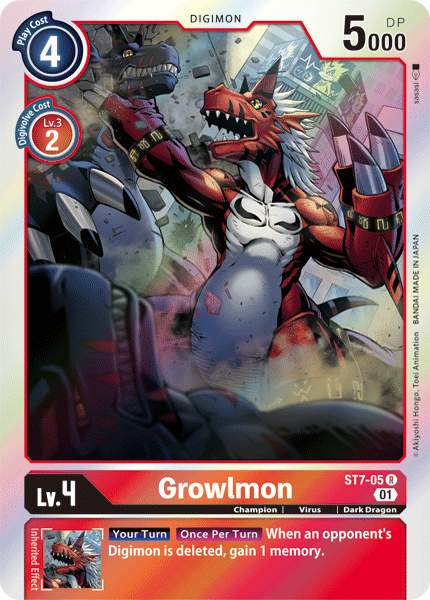 Growlmon [ST7-05] [Starter Deck: Gallantmon] - Just $0.09! Shop now at Retro Gaming of Denver