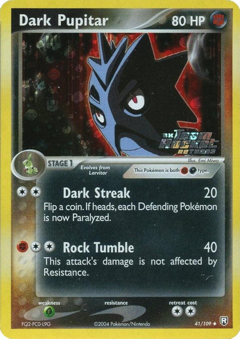 Dark Pupitar (41/109) (Stamped) [EX: Team Rocket Returns] - for just $28.70! 