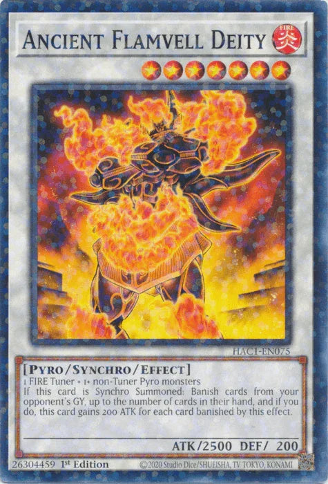 Ancient Flamvell Deity (Duel Terminal) [HAC1-EN075] Parallel Rare - for just $0.15! 