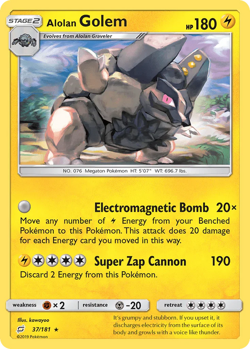 Alolan Golem (37/181) [Sun & Moon: Team Up] - for just $0.15! 