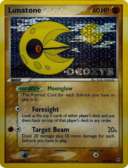 Lunatone (36/107) (Stamped) [EX: Deoxys] - for just $10! 