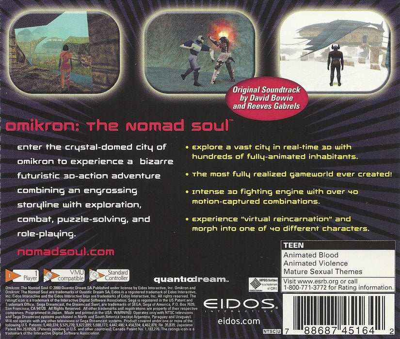 Omikron The Nomad Soul – Sega Dreamcast (DC) - for just $0! 