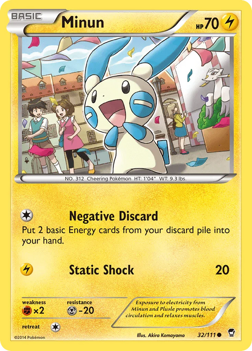 Minun (32/111) [XY: Furious Fists] - for just $0.25! 