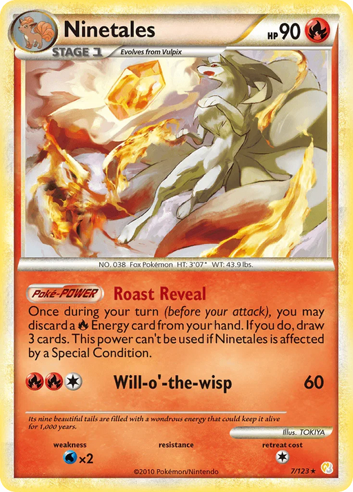 Ninetales (7/123) [HeartGold & SoulSilver: Base Set] - for just $14.20! 