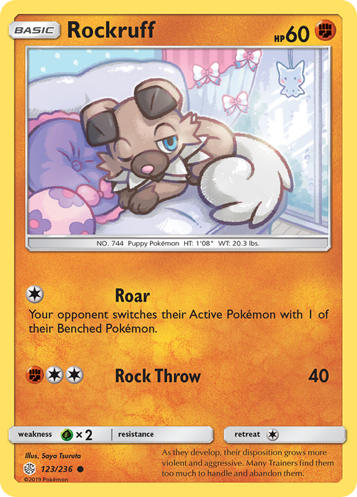 Rockruff (123/236) [Sun & Moon: Cosmic Eclipse] - Just $0.05! Shop now at Retro Gaming of Denver