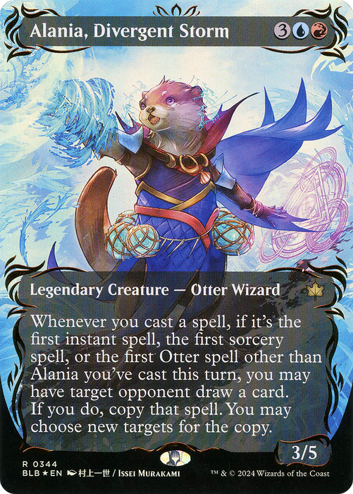 Alania, Divergent Storm (BLB-344) - Bloomburrow: (Showcase) (Borderless) Foil - for just $51.87! 