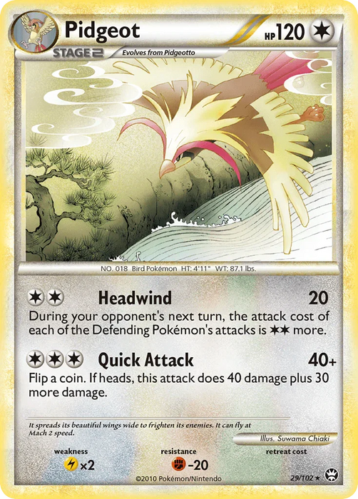 Pidgeot (29/102) [HeartGold & SoulSilver: Triumphant] - for just $3.85! 