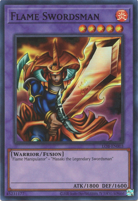 Flame Swordsman (25th Anniversary) [LOB-EN003] Super Rare - for just $2.35! 
