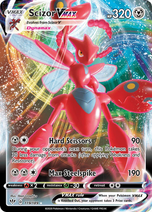 Scizor VMAX (119/189) [Sword & Shield: Darkness Ablaze] - for just $1.85! 