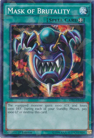 Mask of Brutality [BP03-EN137] Shatterfoil Rare - for just $0.15! 