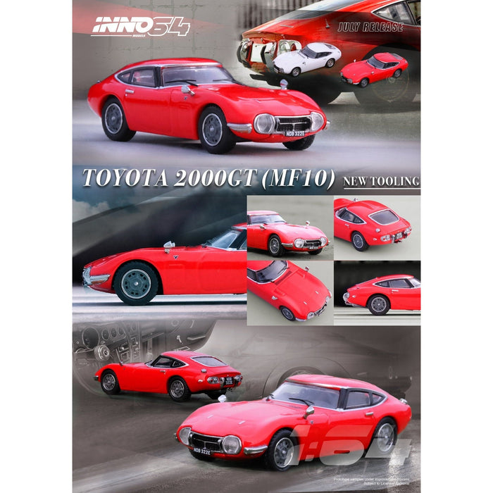 Inno64 Toyota 2000GT (MF10) in Red OR White 1:64 - Just $27.99! Shop now at Retro Gaming of Denver