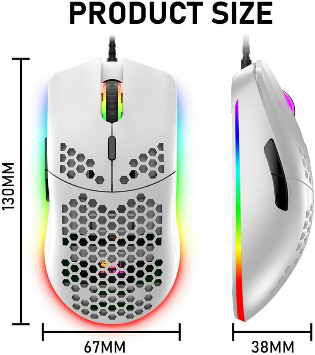 Gaming Mice Mouse 6400 DPI USB RGB Flowing Backlit Light Wired PC Laptop PS4 PS5 Random Color - for just $73.80! 
