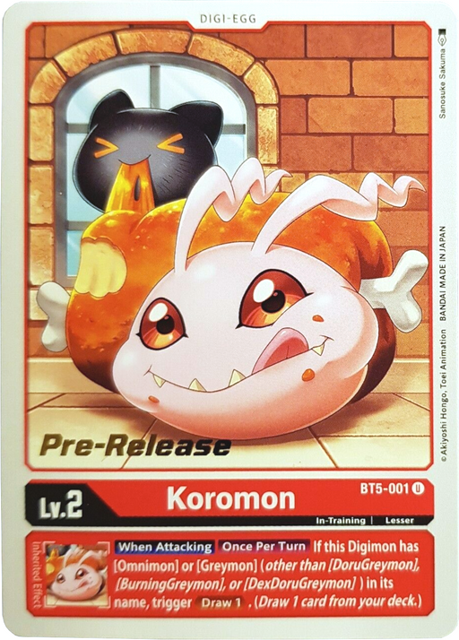 Koromon [BT5-001] [Battle of Omni Pre-Release Promos] - Just $1.75! Shop now at Retro Gaming of Denver